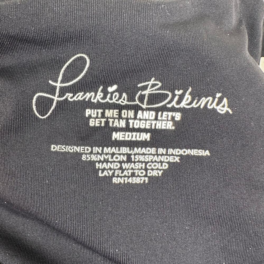 Frankies Bikinis x Revolve Max Top Black Medium Front Knot Swim Beach Vacation - Picture 6 of 7